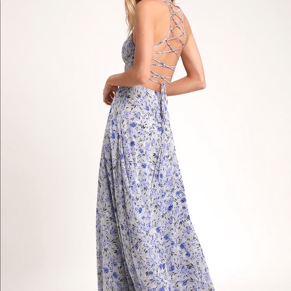 Lulus backless maxi dress